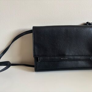 Matt & Nat Black Vegan Leather Crossbody Purse
